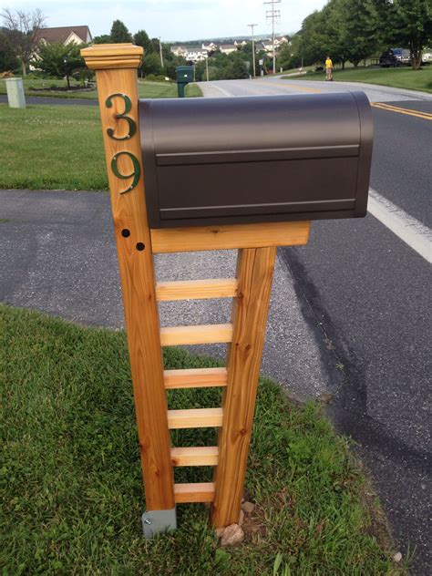 wooden mailbox post ideas